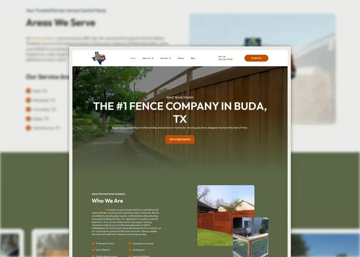 Morris Fence Company website designed by Signature Web Studio